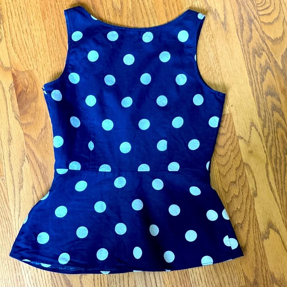 J Crew linen/ cotton peplum top